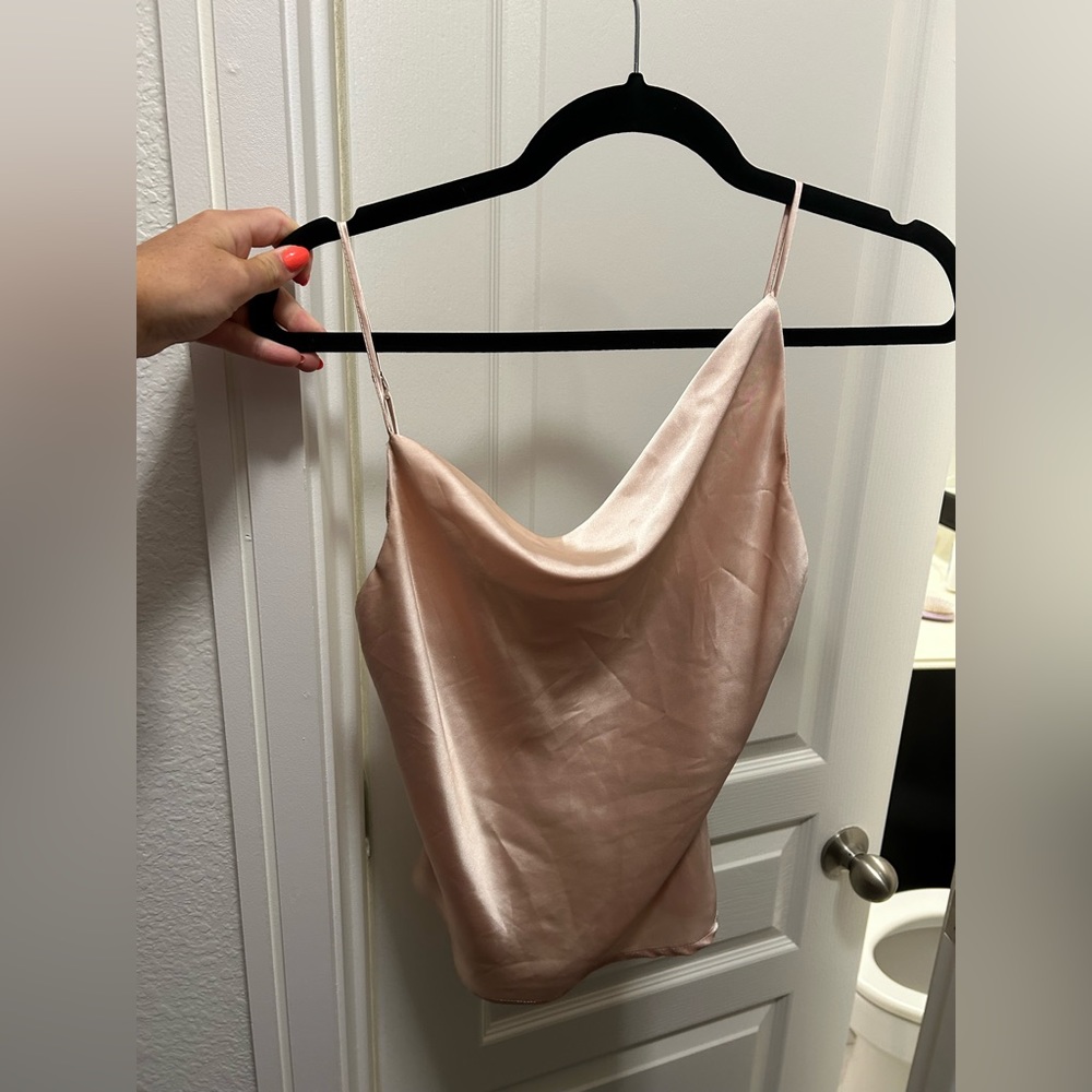 Very pretty champagne silk top